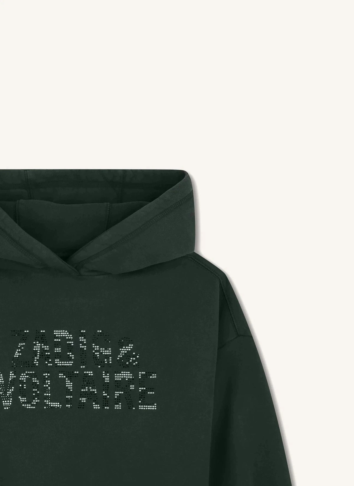Zadig & Voltaire - Sudadera con capucha de algodón orgánico con brillo | Negro