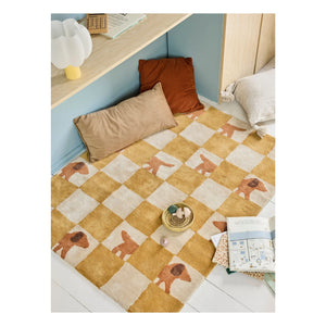 Bleuu-studio - Alfombra Walter Damier | Mostaza
