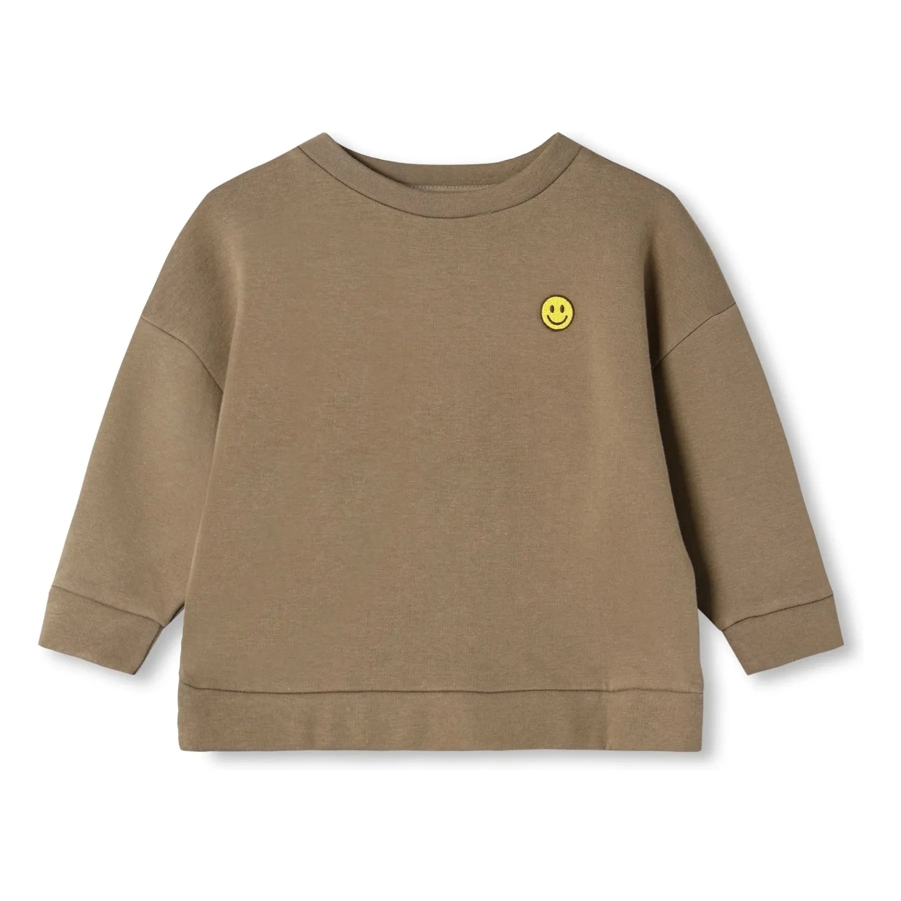 Fliink - Sudadera de algodón orgánico Alvin Smiley | Marrón topo