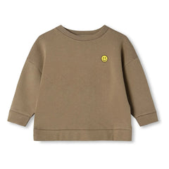 Fliink - Sudadera de algodón orgánico Alvin Smiley | Marrón topo