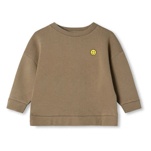 Fliink - Sudadera de algodón orgánico Alvin Smiley | Marrón topo