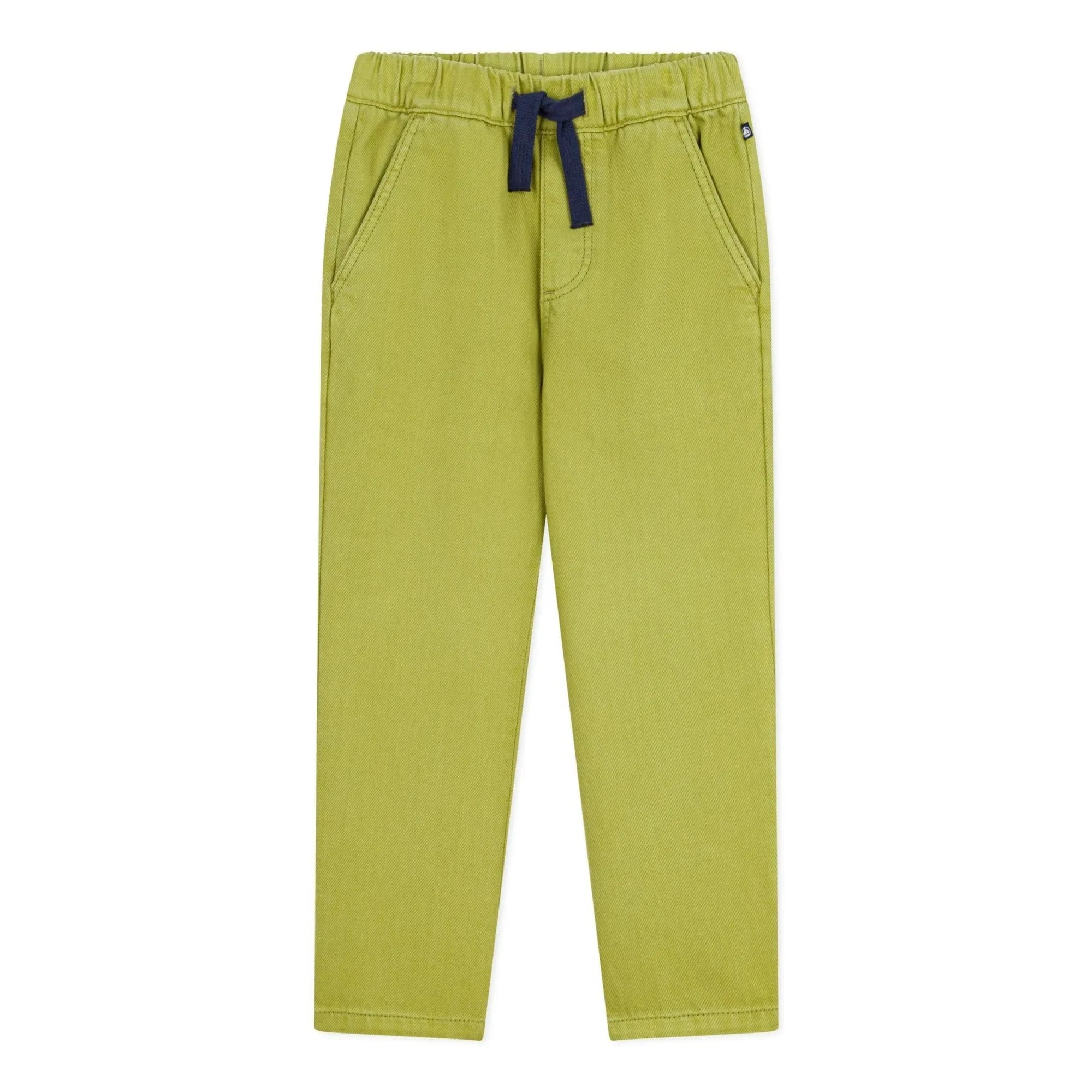 Petit Bateau - Pantalones sarga corte recto | Caqui
