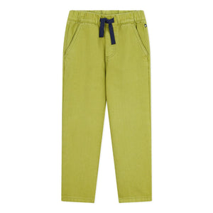 Petit Bateau - Pantalones sarga corte recto | Caqui