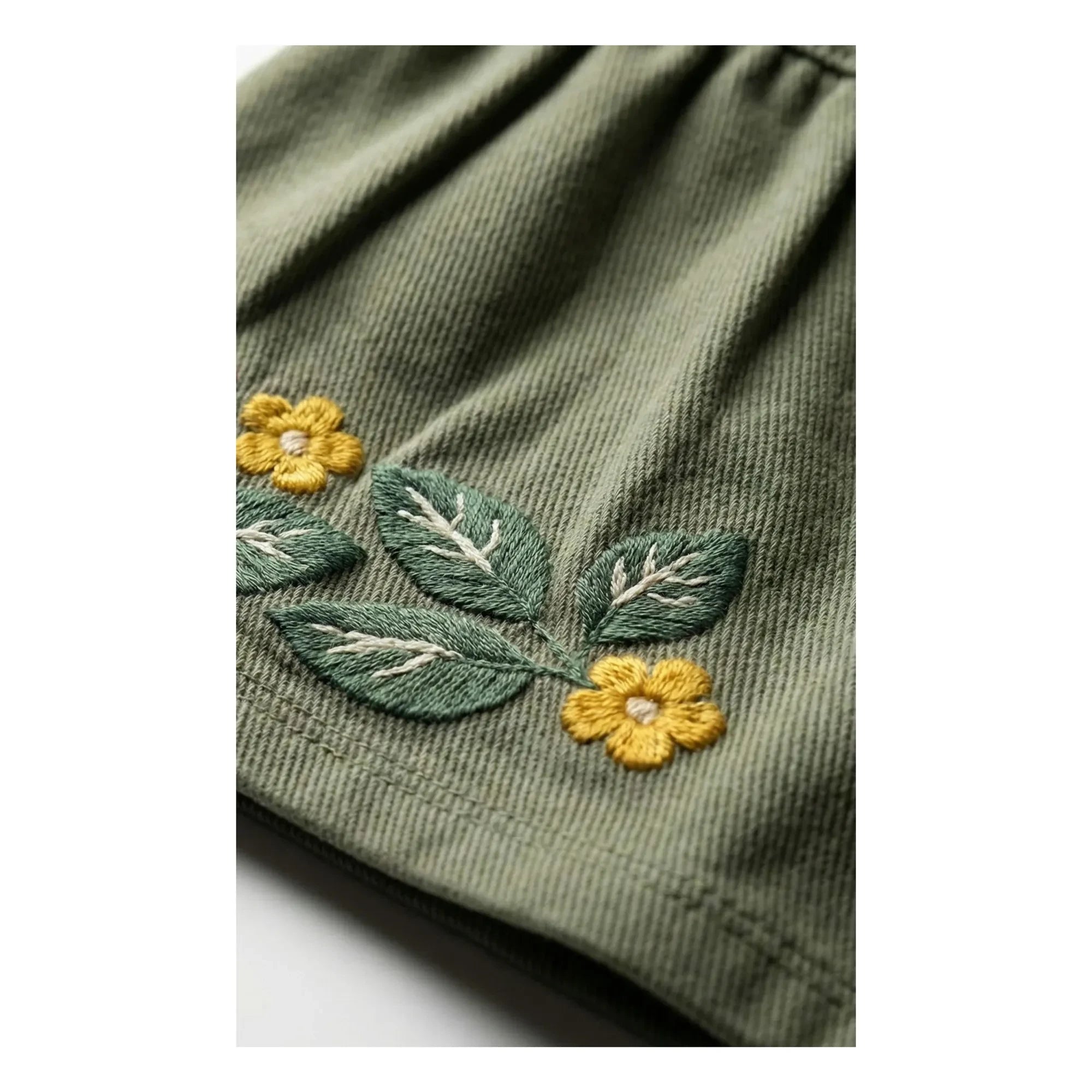 Hundred Pieces - Falda Kaya Fleurie | Verde almendra