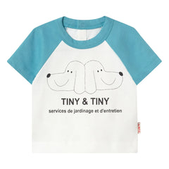 Tinycottons - Camiseta de algodón orgánico Tiny & Tiny Dogs | Blanco