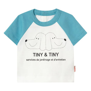 Tinycottons - Camiseta de algodón orgánico Tiny & Tiny Dogs | Blanco