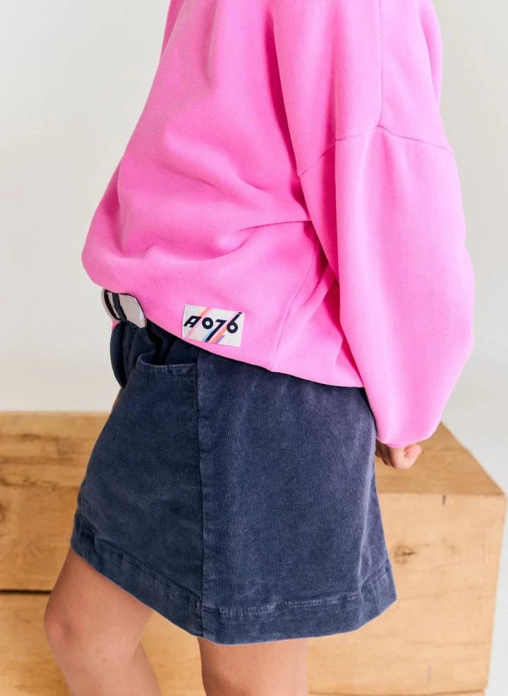 AO76 - Sudadera de algodón reciclado Violetta | Rosa fluorescente