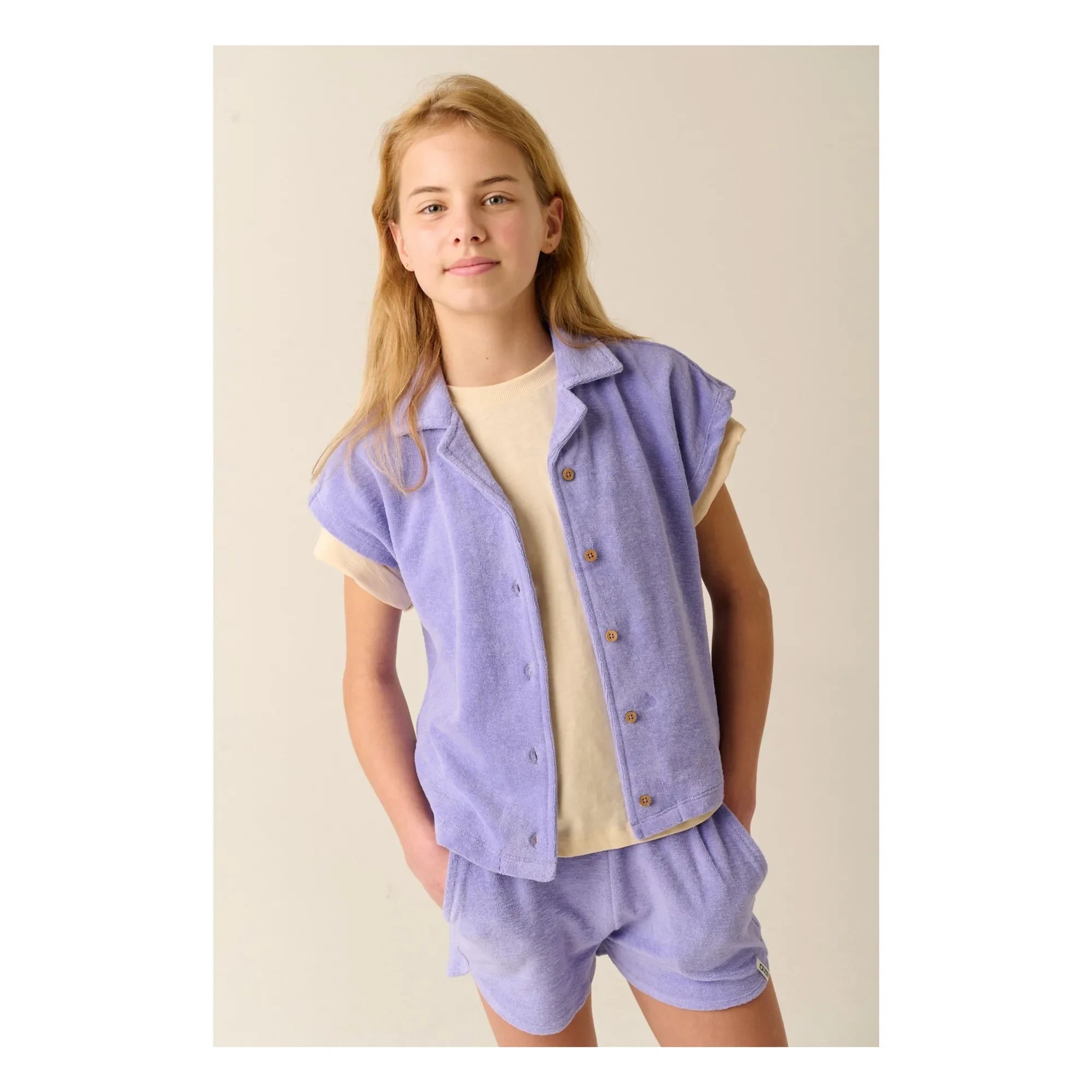 Tumble N'Dry - Camille Two shorts de felpa de algodón orgánico | Lavanda