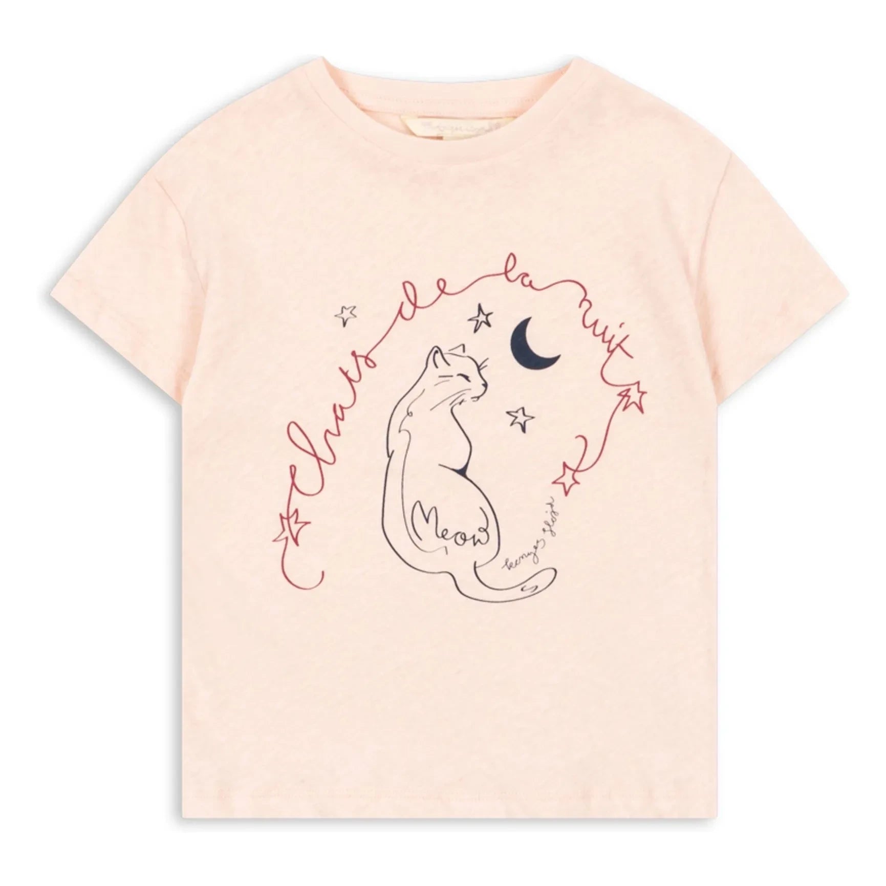 Konges Sløjd - Camiseta Era Chat Lino y algodón orgánico | Rosa