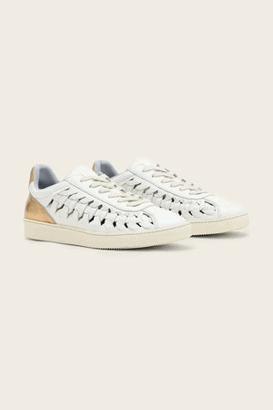 AllSaints Velma Woven Sneaker Zapatillas de cuero para mujer