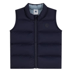 Petit Bateau - Chaleco acolchado sin mangas para bebé | Azul marino