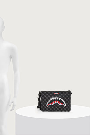 Sprayground - Bolsa de Hombro Negra con Tiburones en París 910B9318NSZ