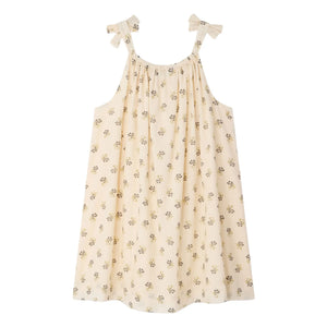 Bonpoint - Vestido de algodón orgánico Eloise Fleurie | Crudo