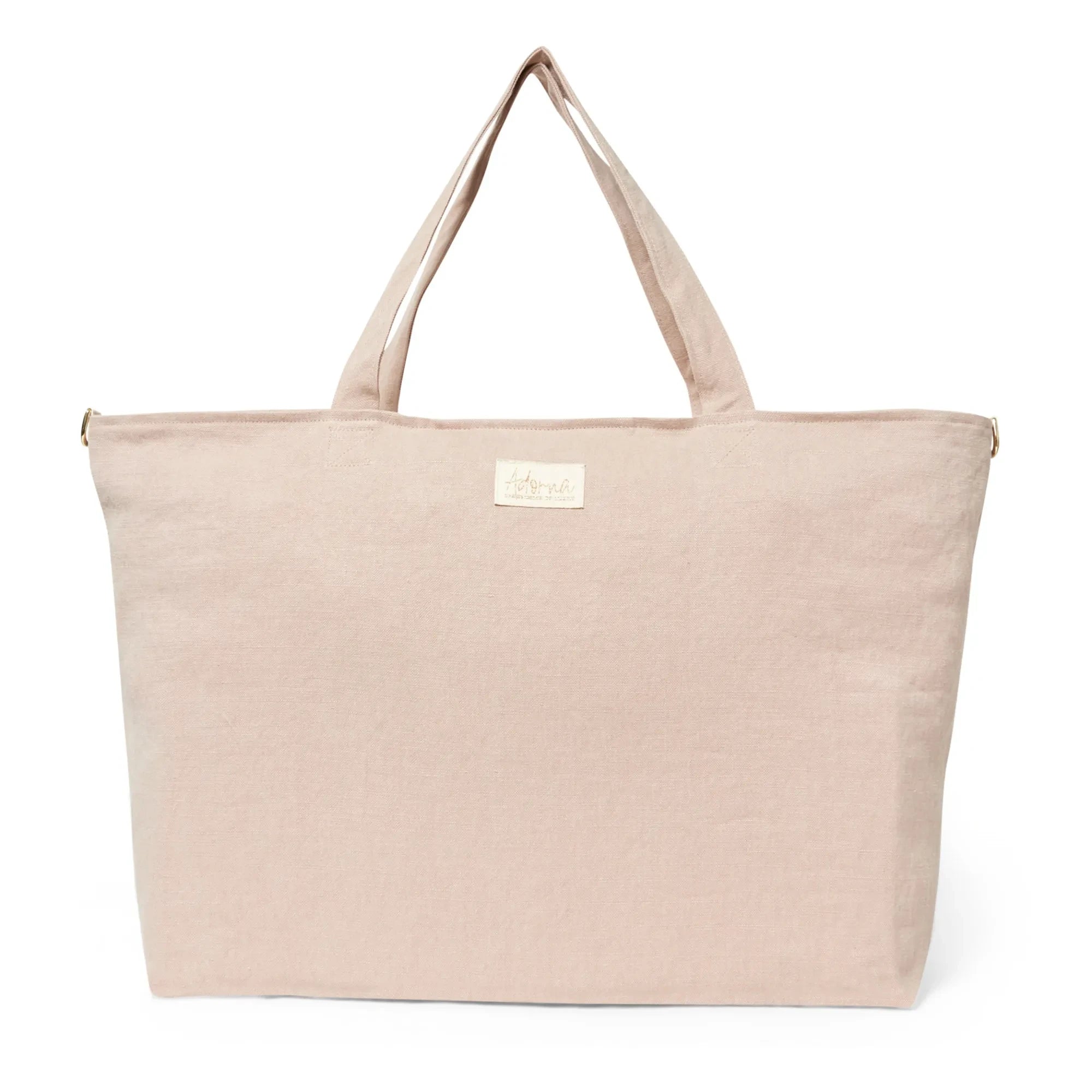 Adorna - Bolso de noche de lino | Rosa empolvado
