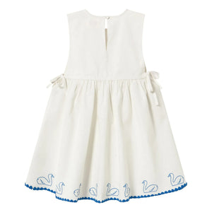 Tinycottons - Vestido de lino Swans | Blanco