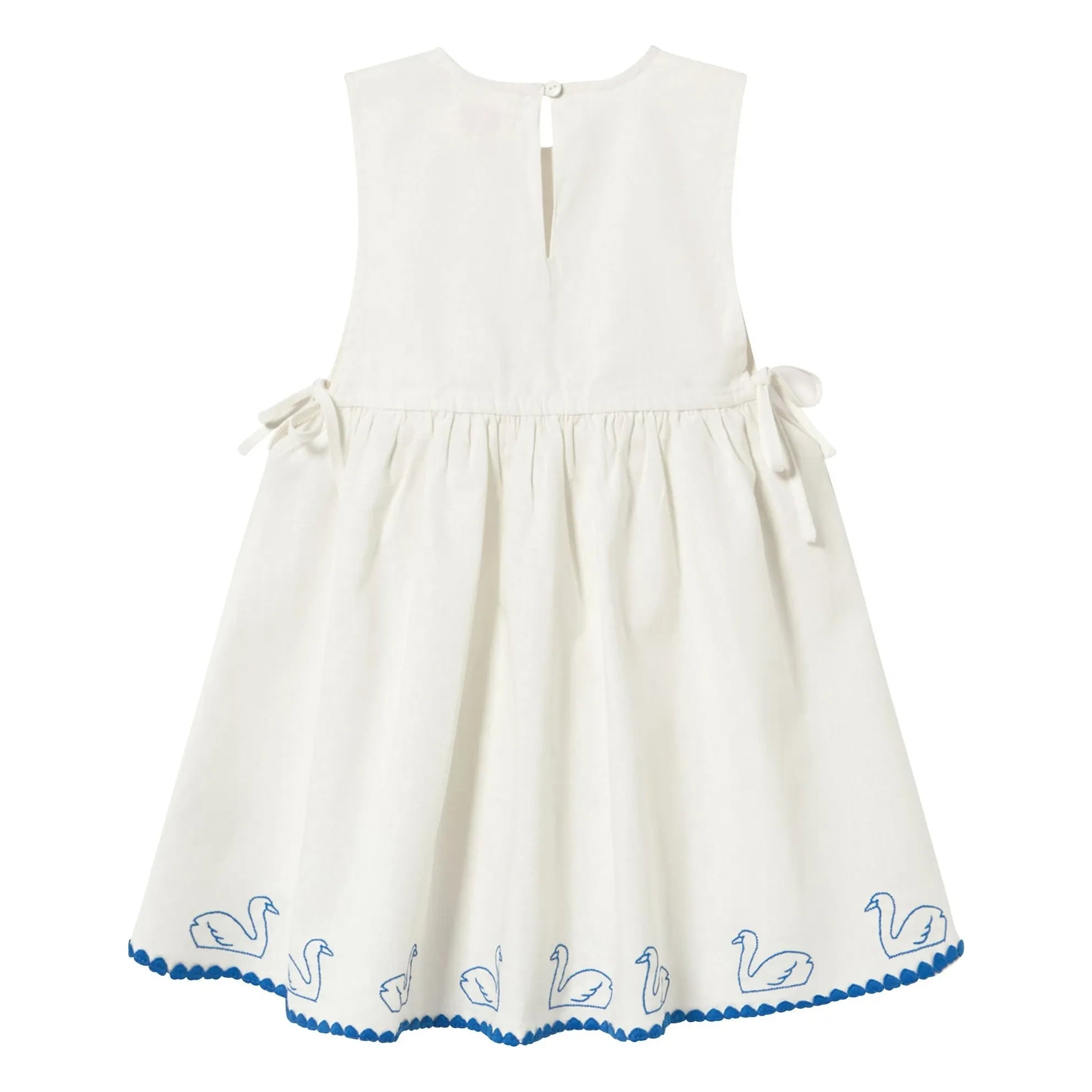 Tinycottons - Vestido de lino Swans | Blanco