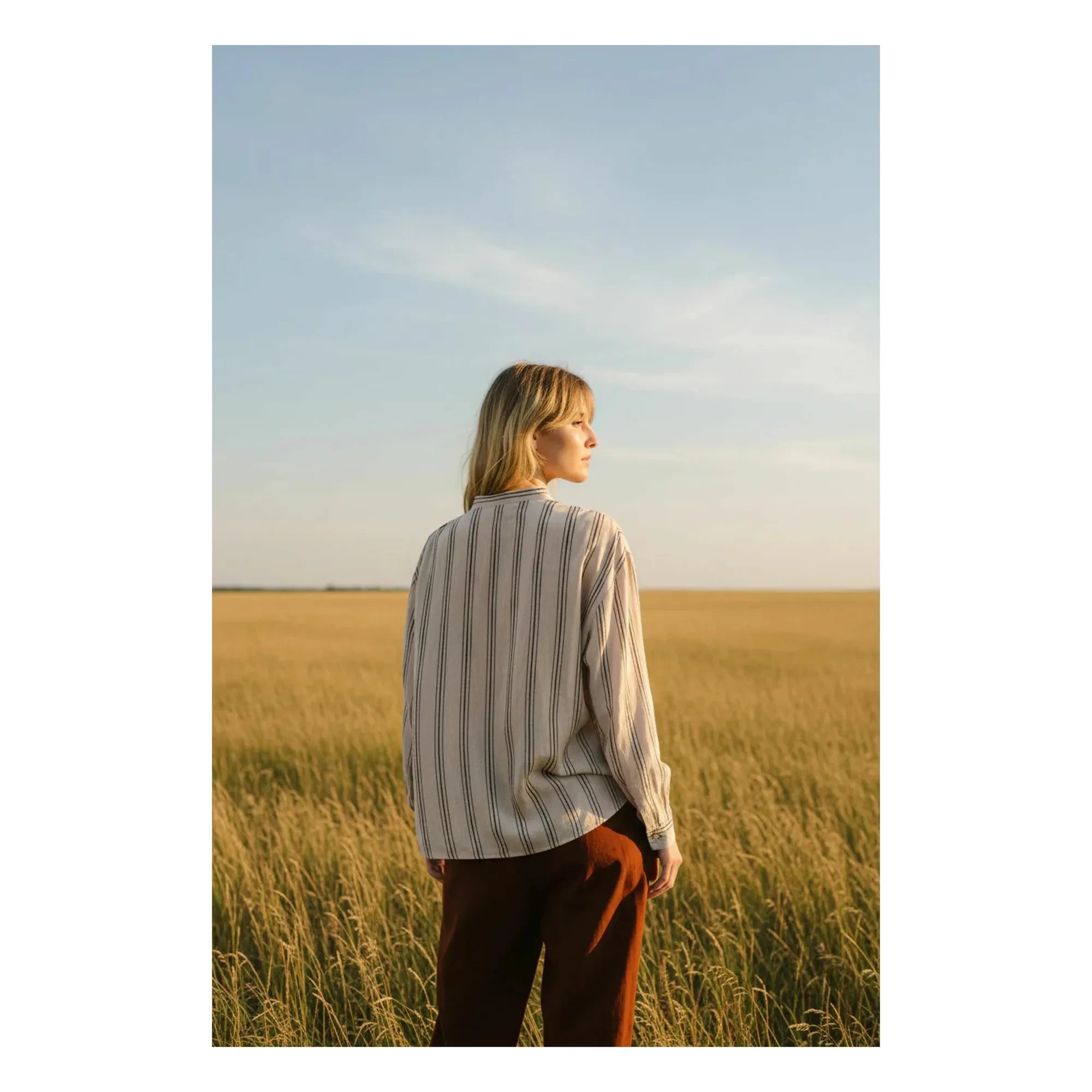 Sacrécoeur - Blusa de rayas Ella Canyon | Beige