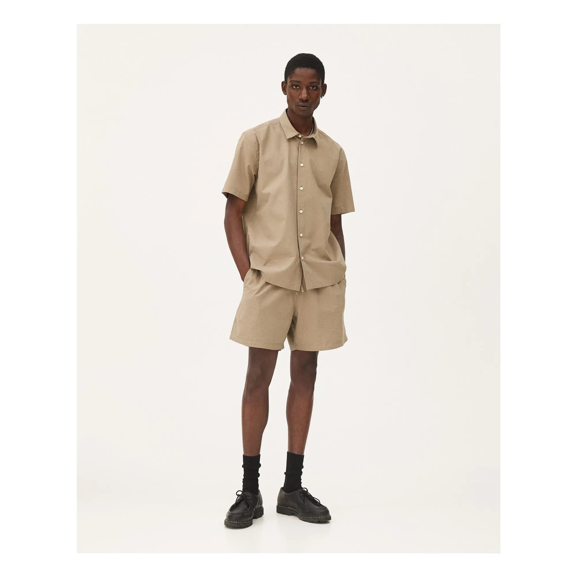 Noyoco - Camisa de algodón orgánico Rio | Caqui