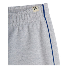 Mini Rodini - Jogger de algodón orgánico con ribetes | Gris jaspeado