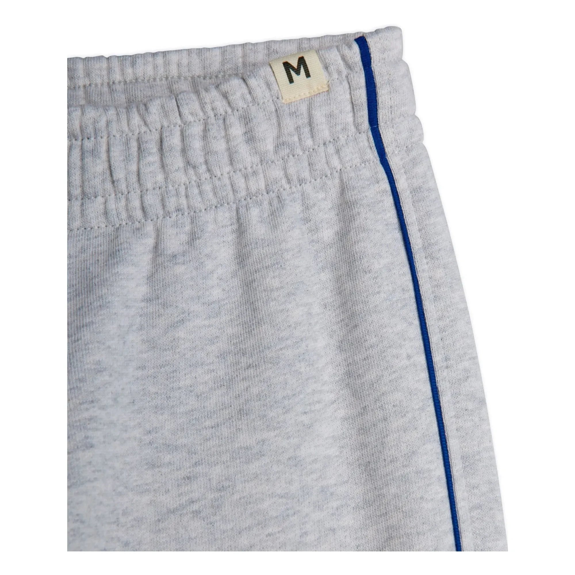 Mini Rodini - Jogger de algodón orgánico con ribetes | Gris jaspeado