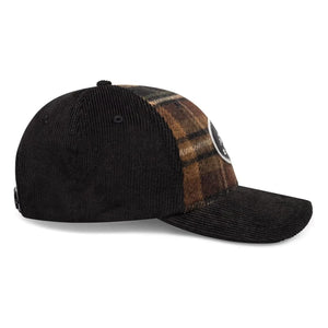 Les Deux - Gorra de lana a cuadros Skyline Patch | Marrón