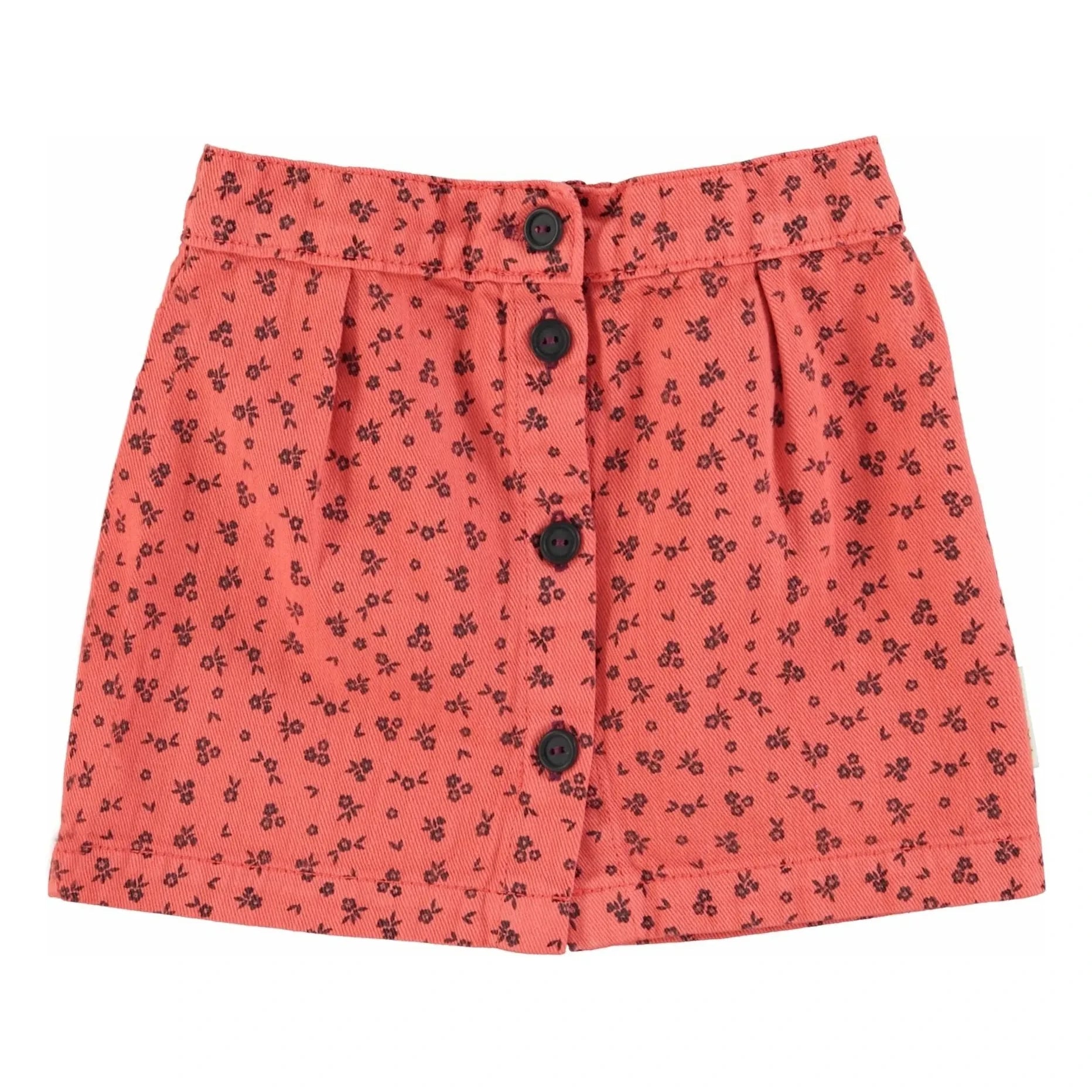 Piupiuchick - Falda de botones con estampado floral | Coral