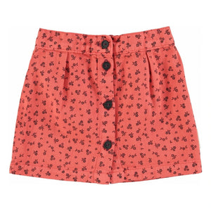 Piupiuchick - Falda de botones con estampado floral | Coral