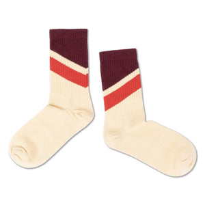 Repose AMS - Set de 3 pares de calcetines a rayas | Crudo
