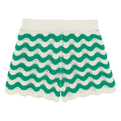 Bonton - Pantalón corto de crochet para abuela | Verde esmeralda