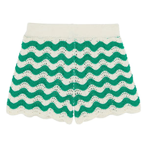 Bonton - Pantalón corto de crochet para abuela | Verde esmeralda