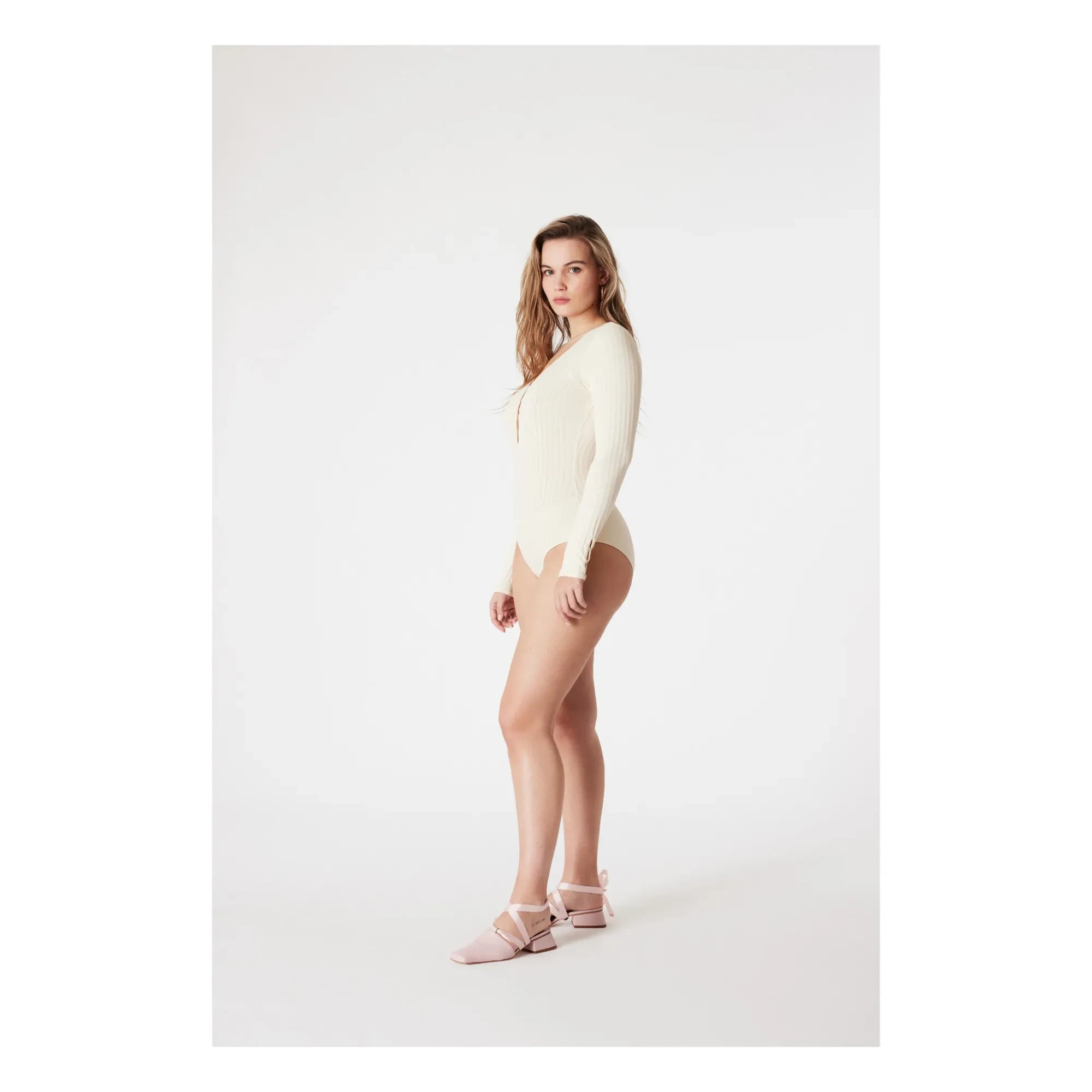 Icone - Claudia Body de Canalé de Algodón Orgánico | Crudo