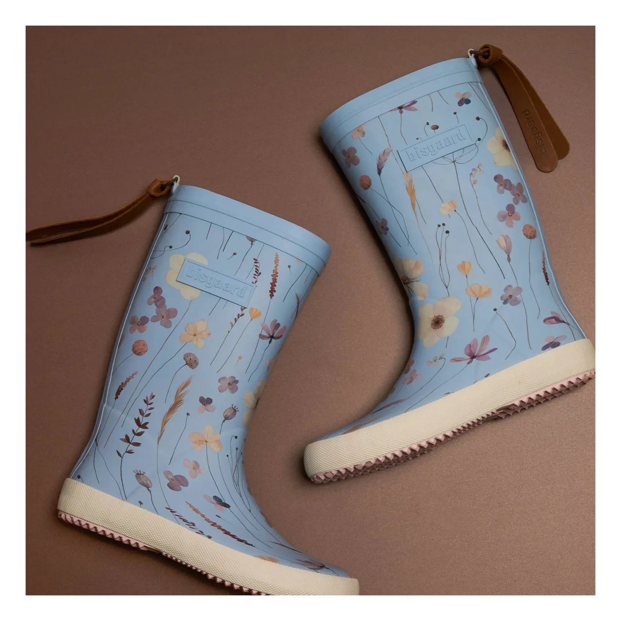bisgaard - Botas de agua de moda con estampado floral | Azul claro