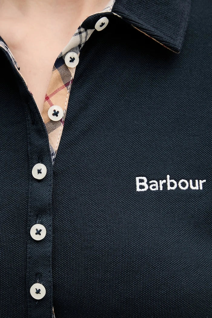 Polo de mujer de algodón elastano con detalle de cuello Barbour