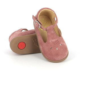 Pom d'Api - Sandalias de terciopelo Salomé de pie | Rosa