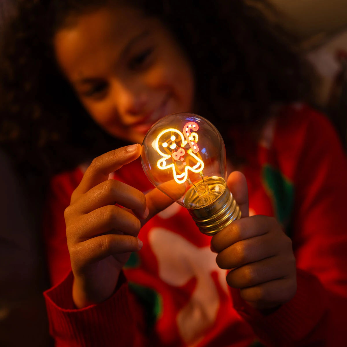 Legami - Lámpara de mesa con bombilla de jengibre Noel - Bulb Fiction