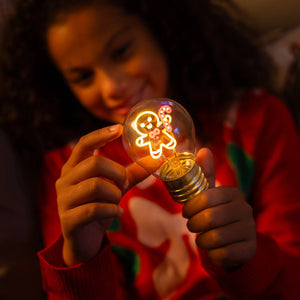 Legami - Lámpara de mesa con bombilla de jengibre Noel - Bulb Fiction