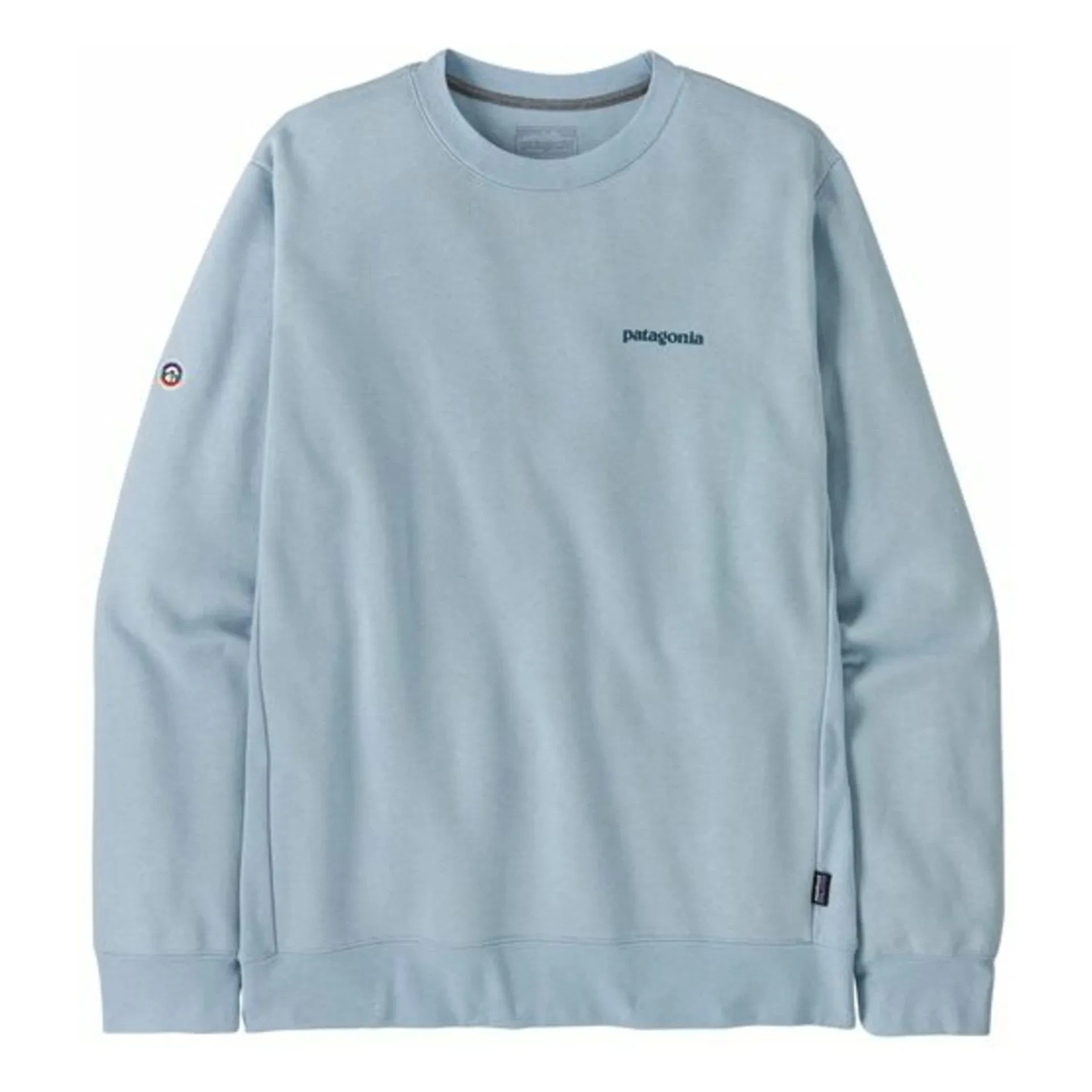Patagonia - Sudadera con cuello redondo Fitz Roy Icon Uprisal con fibras recicladas | Azul claro