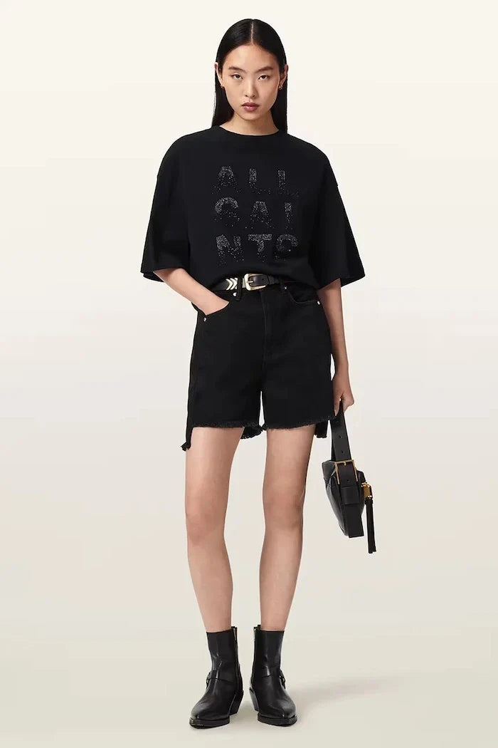 Camiseta STACKS AllSaints para mujer de algodón, corte holgado