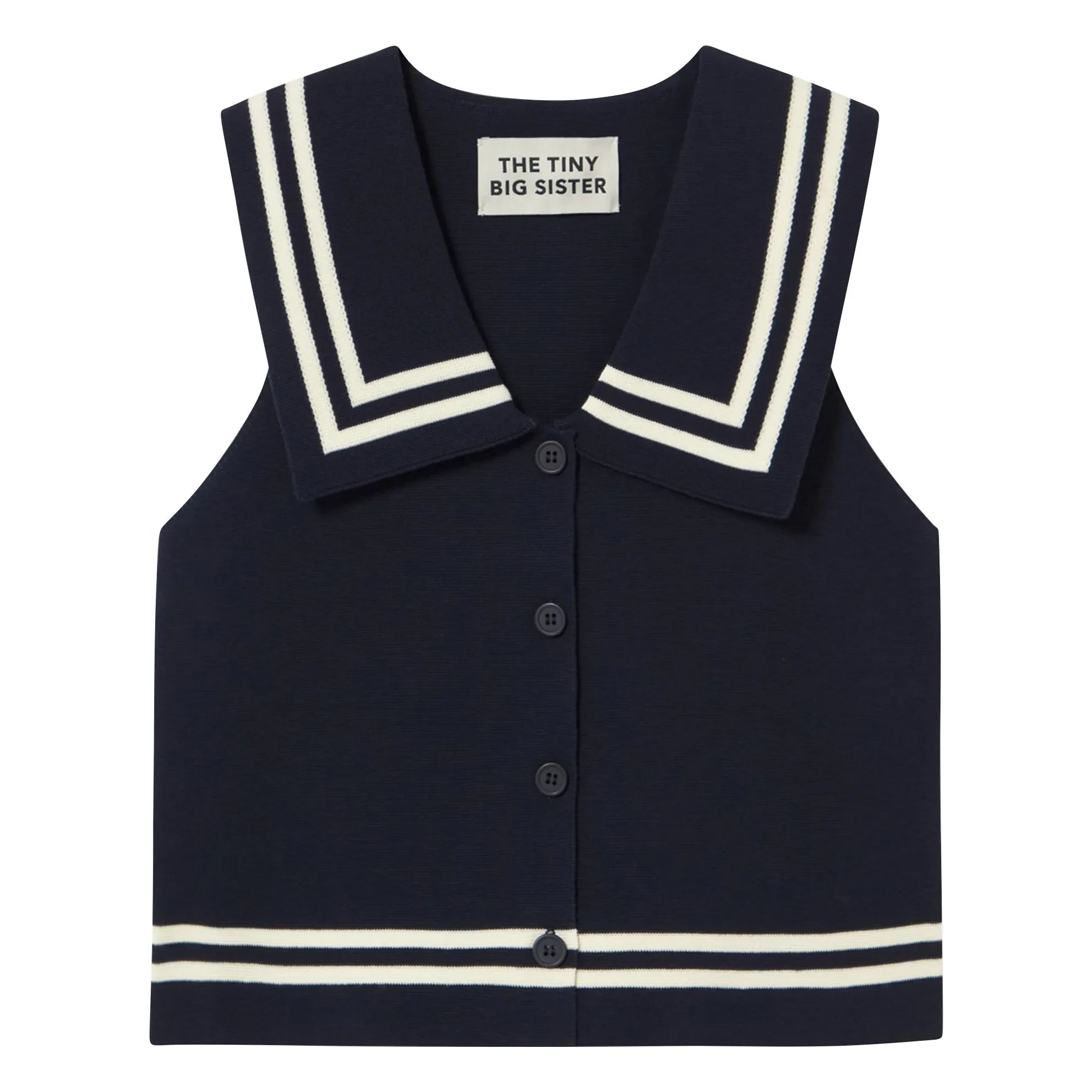 The Tiny Big Sister - Blusa de Algodón Sailor | Azul Marino