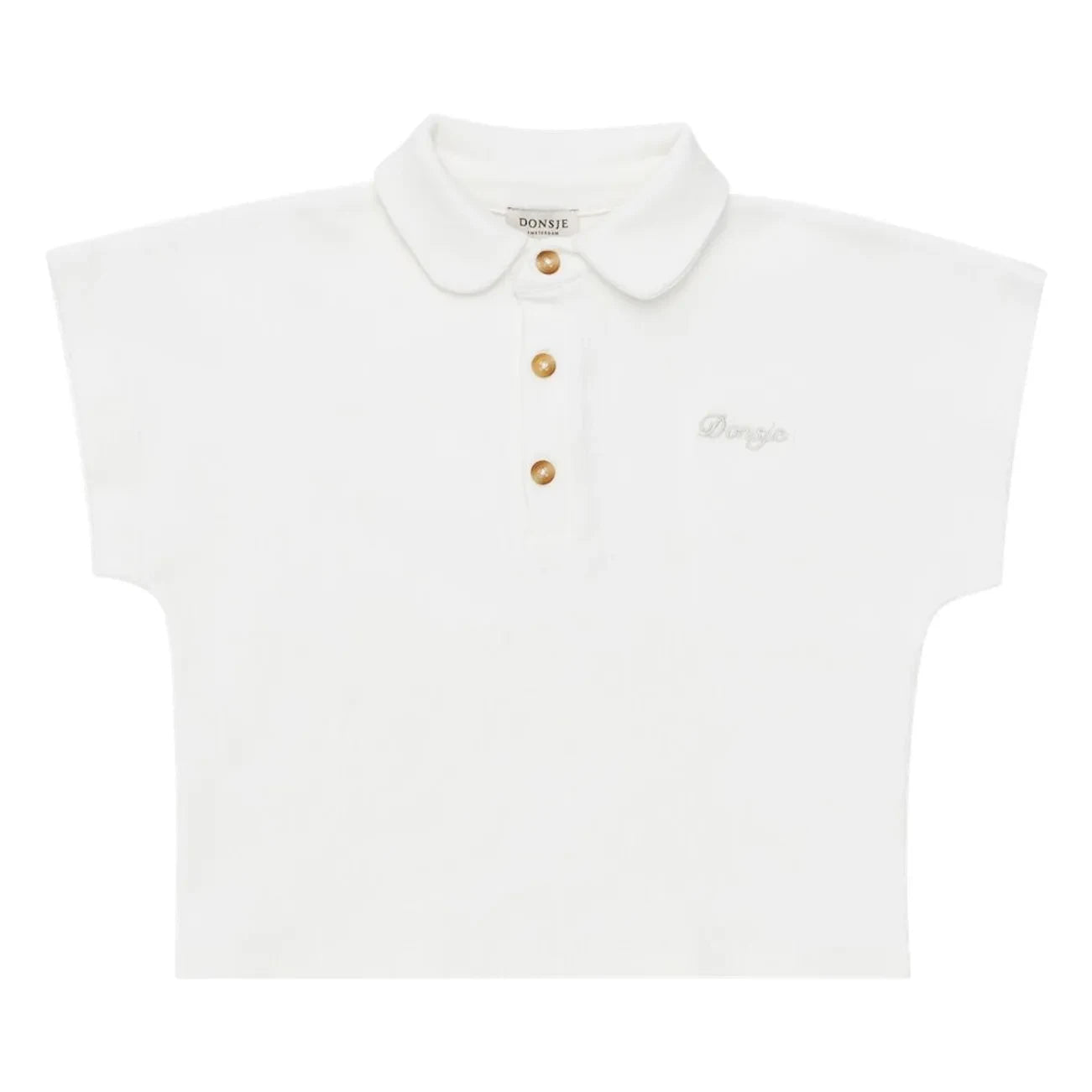 Donsje - Top Ivelle con cuello Claudine | Blanco