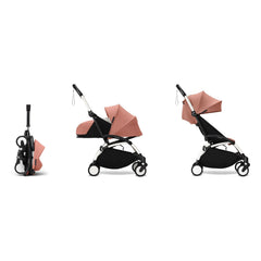 Stokke® - Cochecito completo YOYO³ 0+ y 6+ Chasis blanco | Ginger