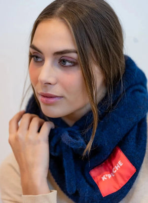 K'puche - Sudadera con capucha de alpaca Kim | Azul oscuro