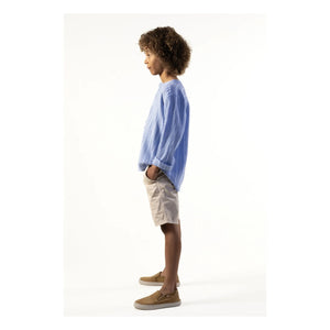 Sunchild - Blusa a rayas Negril con cuello tunecino | Azul