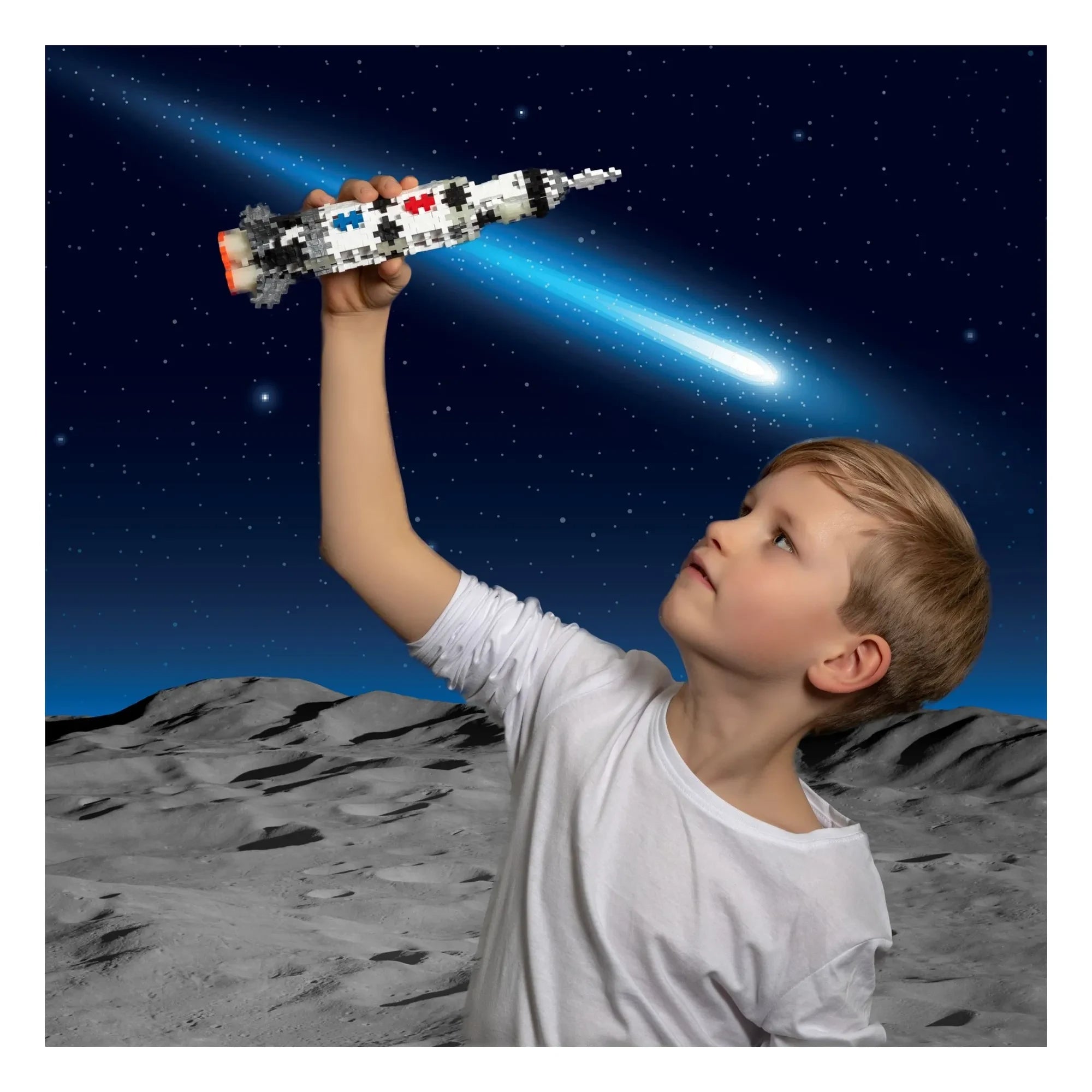 Plus-Plus - Tubo Cohete Saturno V - 240 piezas