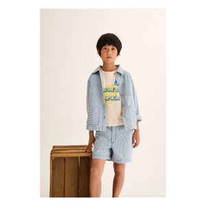Cozmo - Sobrecamisa vaquera de rayas Ridge | Azul claro