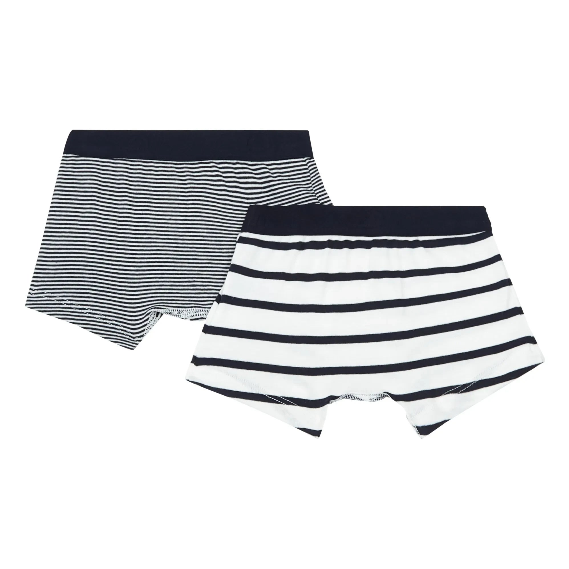Petit Bateau - Pack de 2 braguitas slip de algodón orgánico a rayas | Azul