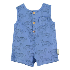 Piupiuchick - Mono de algodón orgánico con estampado de tigre | Azul