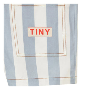 Tinycottons - Mono de sarga a rayas finas azules