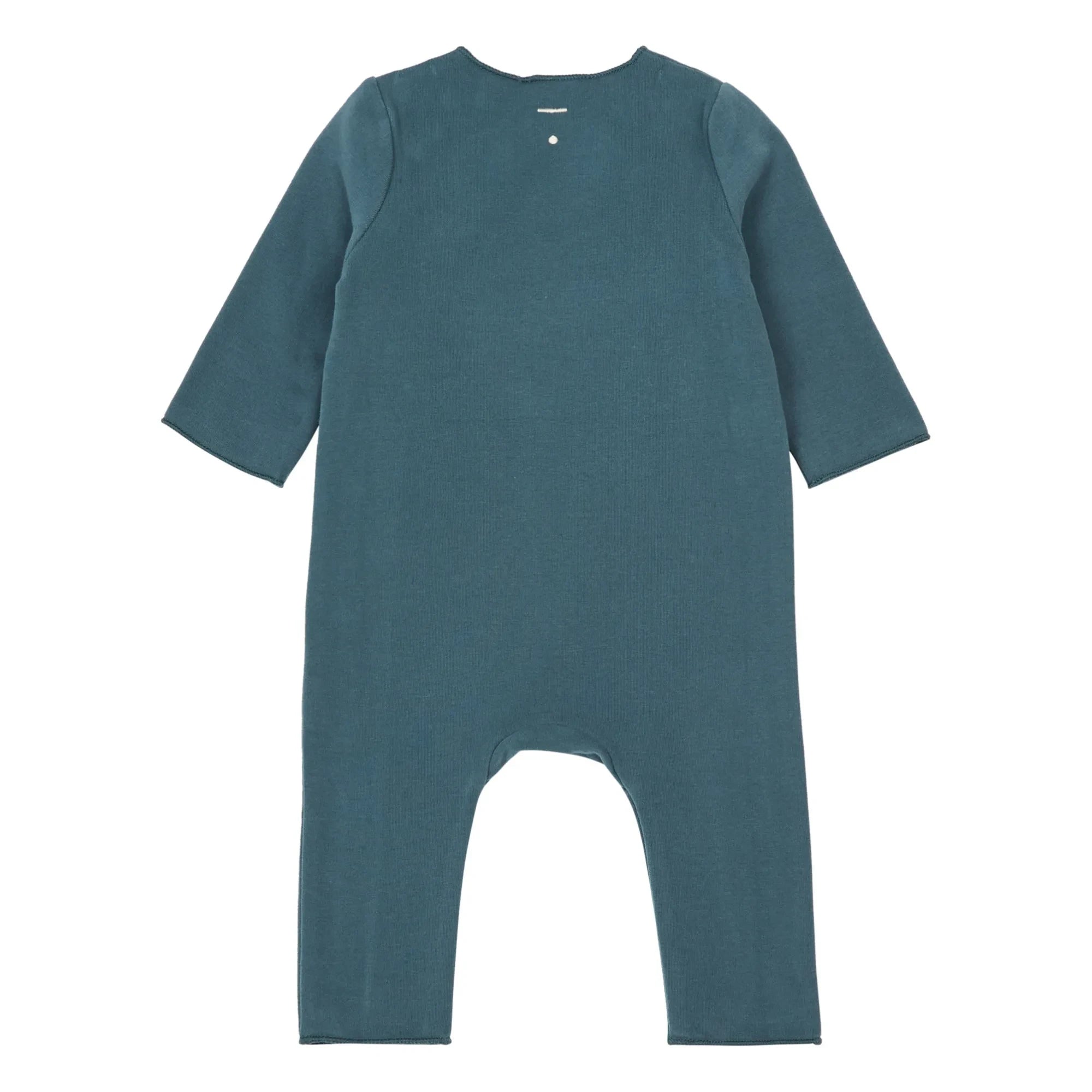 Gray Label - Pijama de algodón orgánico de manga larga | Azul pavo real