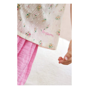 Bonton - Camisa con cuello Claudine Lorelei Bouquets | Crudo